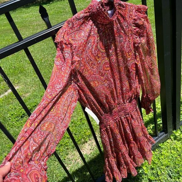 Misa Los Angeles Gianna Smocked Paisley Dress NWT - Picture 6 of 9